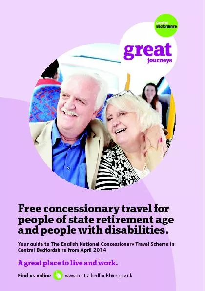 Free concessionary travel for people of state retirement age and peopl