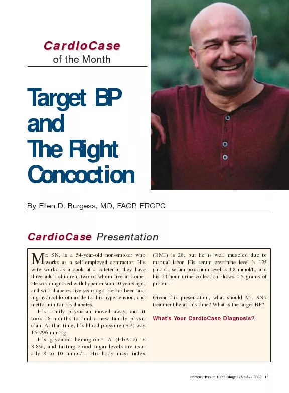15Perspectives in Cardiology/ October 2002