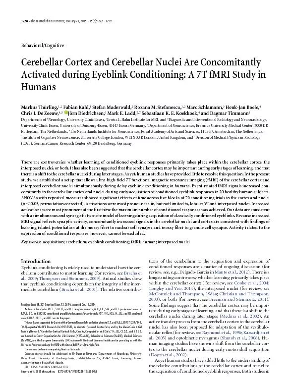 CerebellarCortexandCerebellarNucleiAreConcomitantlyActivatedduringEyeb