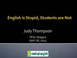 English is Stupid, Students are Not
