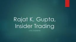 Rajat K. Gupta, Insider Trading