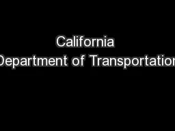 California Department of Transportation