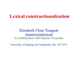 Lexical constructionalization