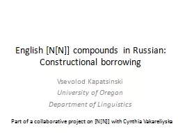 English [N[N]] compounds in Russian: