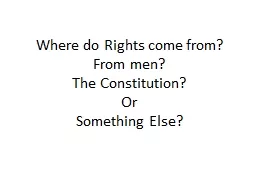 Where do Rights come from?