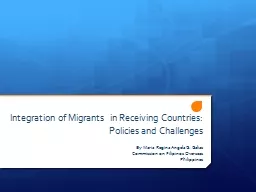 Integration of Migrants  in Receiving Countries: