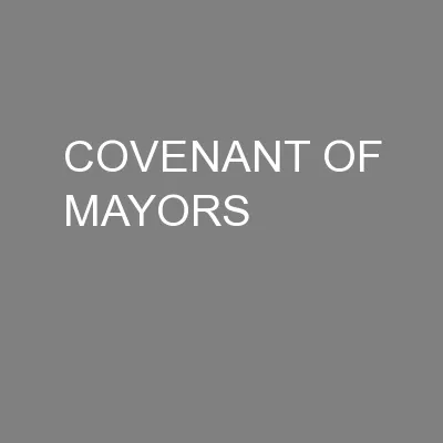 COVENANT OF MAYORS