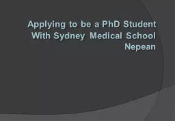 Applying to be a PhD Student
