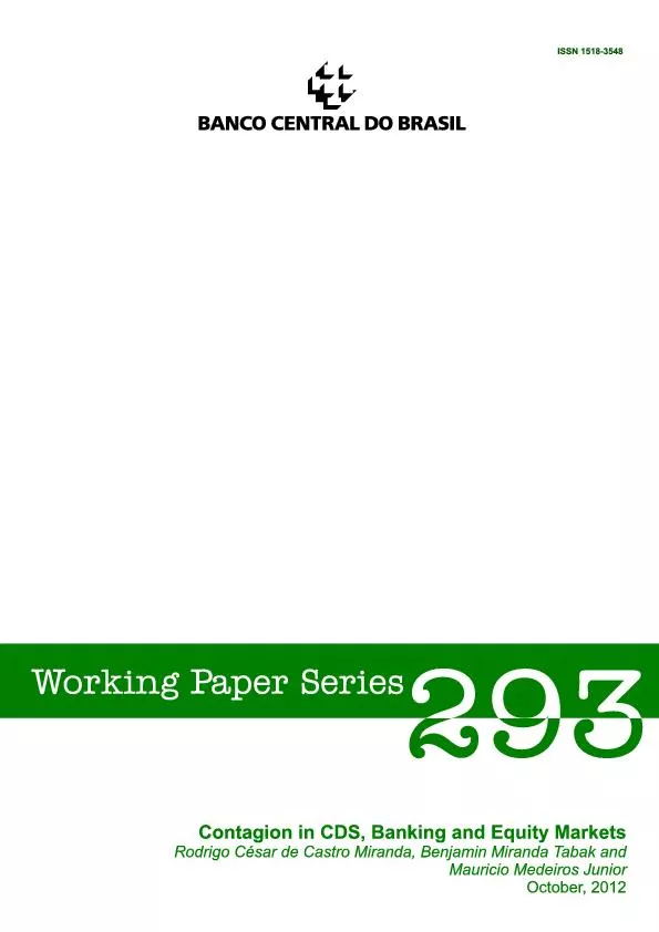 ISSN 1518-3548 CNPJ 00.038.166/0001-05 Working Paper Series Bras