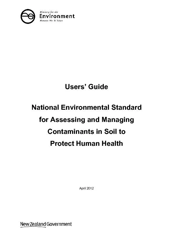 Users’ GuideNational Environmental Standard for Assessing and Man