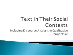 Text in Their Social Contexts