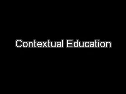 Contextual Education