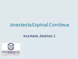 Anestesia Espinal