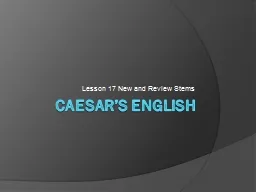 Caesar’s English