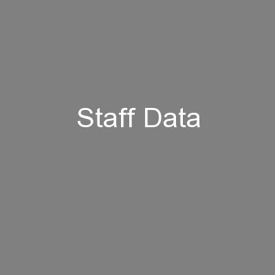 Staff Data