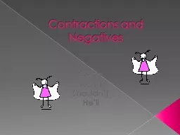 Contractions and Negatives