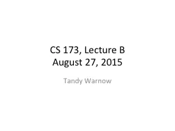 CS 173, Lecture B