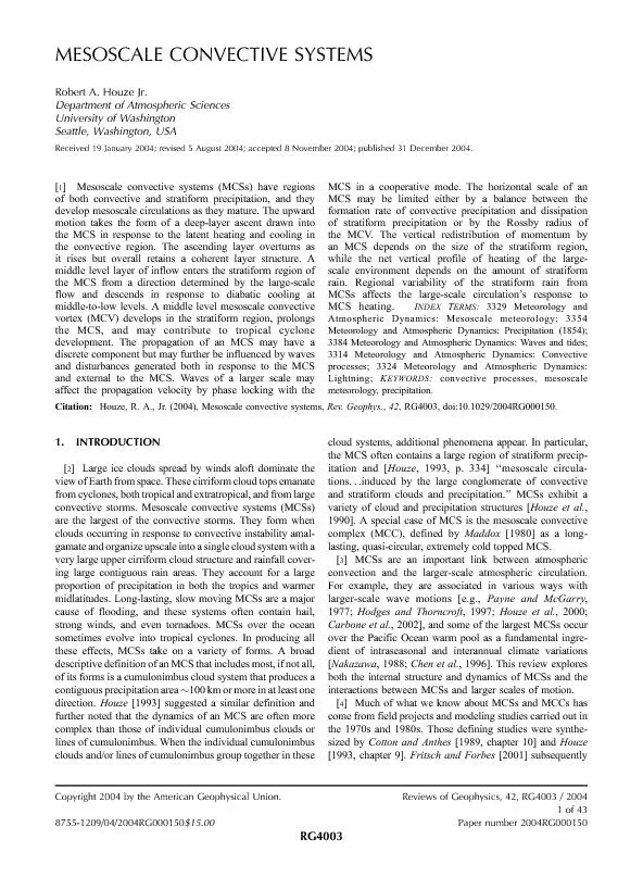 MESOSCALECONVECTIVESYSTEMSRobertA.HouzeJr.DepartmentofAtmosphericScien