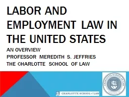 Labor and Employment Law in the United States
