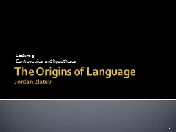 The Origins of Language