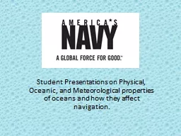 Student Presentations on Physical, Oceanic, and Meteorologi