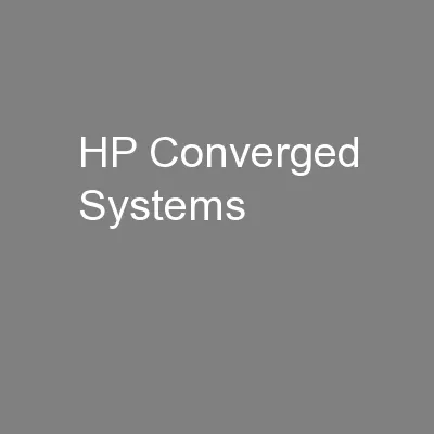 HP Converged Systems