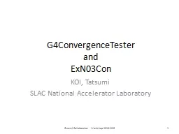 G4ConvergenceTester