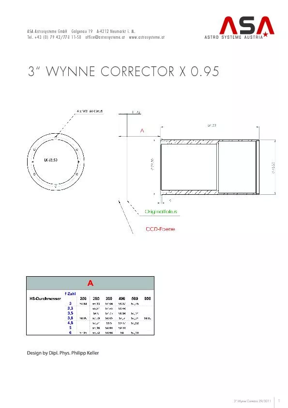 3“ Wynne Corrector. 09/2011