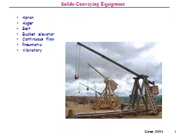 Solids Conveying Equipment