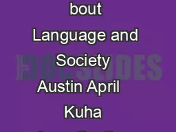 Texas Linguistic Forum   Proceedings of the Twelfth Annual symposium a bout Language and
