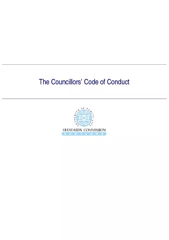 The Councillors’ Code of Conduct
