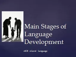 Main Stages of Language Development