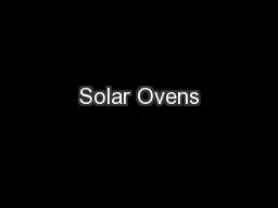 Solar Ovens