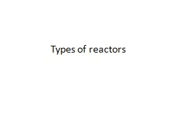 Types of reactors