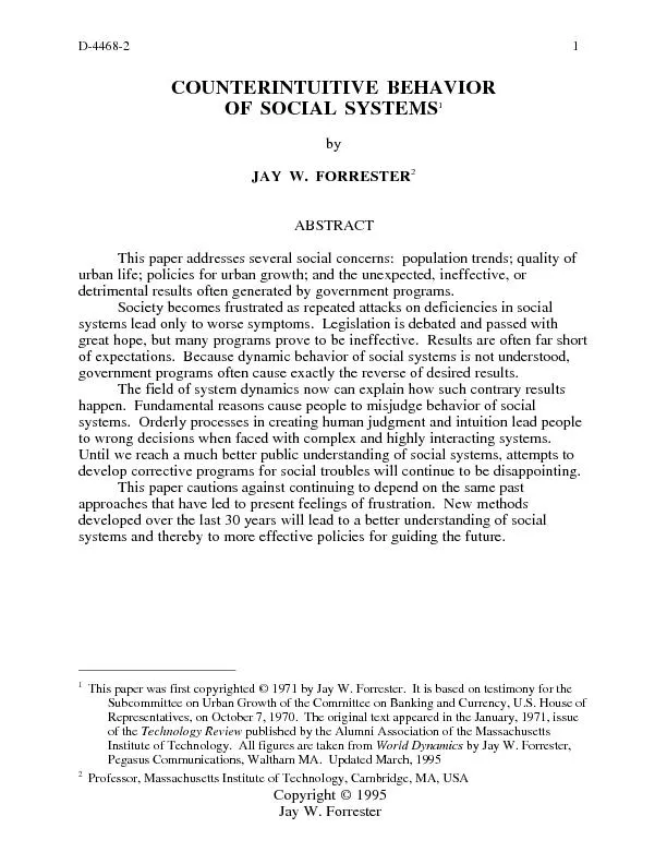 This paper addresses several social concerns:  population trends; qual