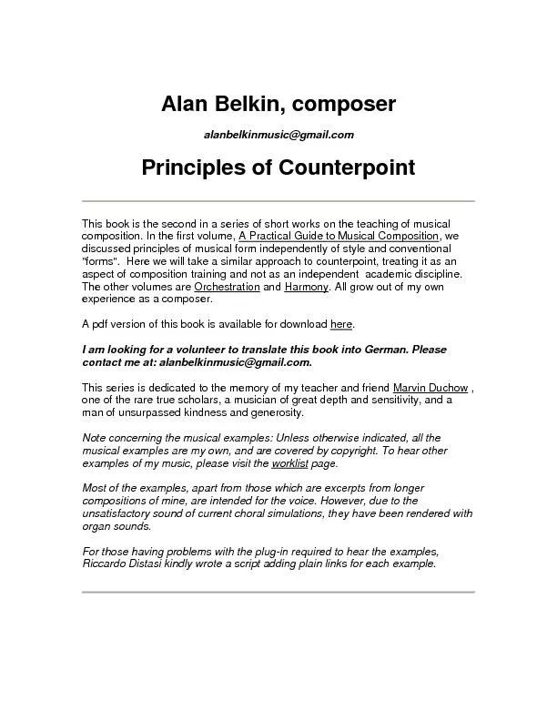 Alan Belkin, composer