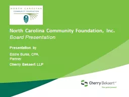 North Carolina Community Foundation, Inc.