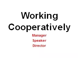 Working Cooperatively
