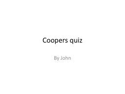 Coopers quiz