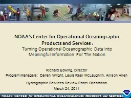 NOAA’s Center for Operational Oceanographic  Products and