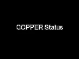 COPPER Status