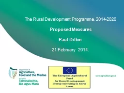 The Rural Development Programme, 2014-2020