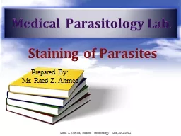 Staining of Parasites