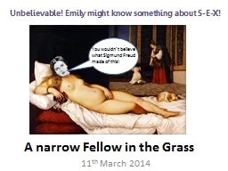 A narrow Fellow in the Grass