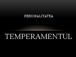   personalitatea