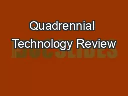 Quadrennial Technology Review