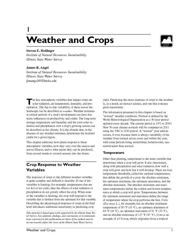 Weather and Crops