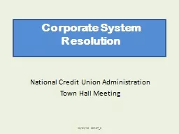 Corporate System Resolution