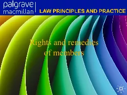 Rights and remedies of members