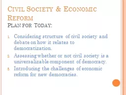 Civil Society & Economic Reform